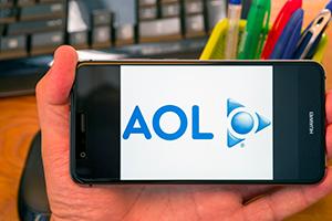 AOL on a phone