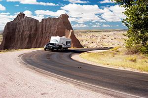 5th Wheel on desert road