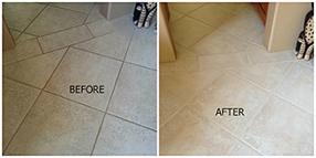 Before and After Cleaning Floor Tile