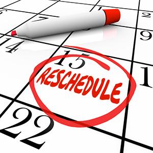 Rescheduled on Calendar