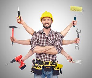Man with lots of tools