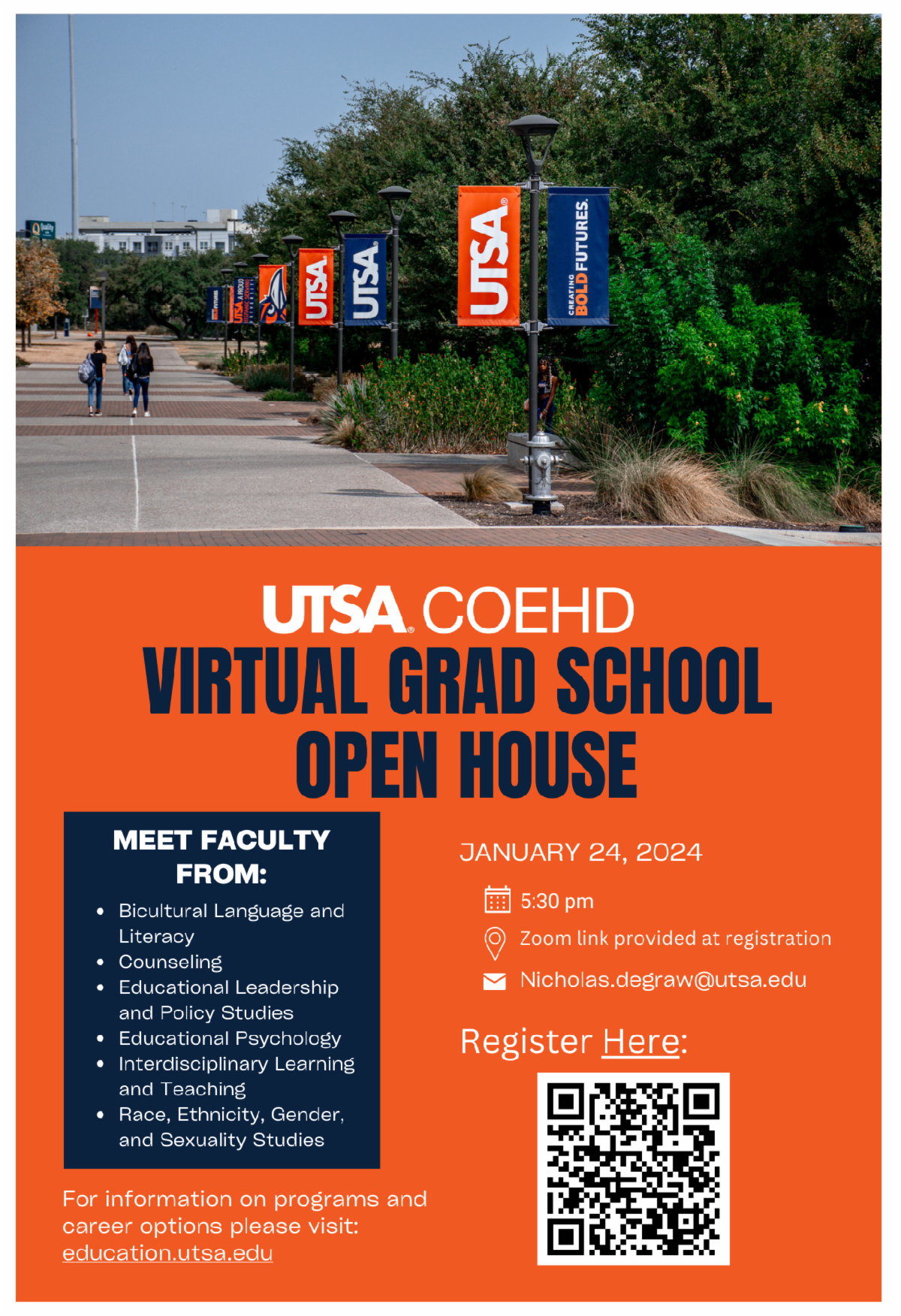 UTSA COEHD Virtual Grad Open house