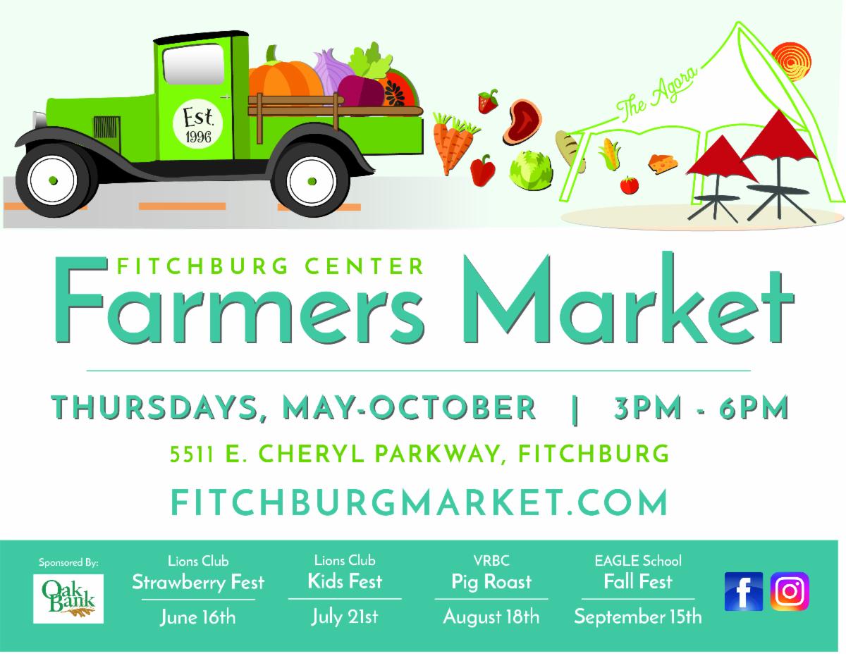 Fitchburg Market Today! Thursday July 7 from 3 to 6 pm