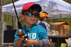 Boy with fishing pole