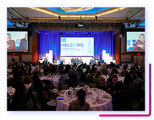 Ballroom filled with attendees for 2022 Catalyst Awards Dinner.