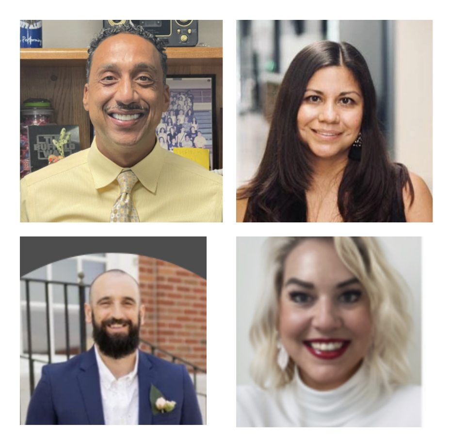 Four brand new school principals for KCKPS pose for a photo 