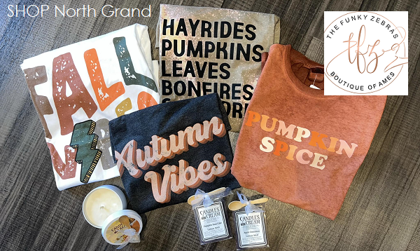 Fall Vibes at Funky Zebras Boutique inside North Grand.