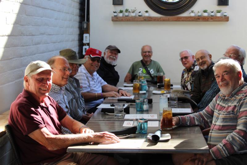 Retired Old Men Eating Out