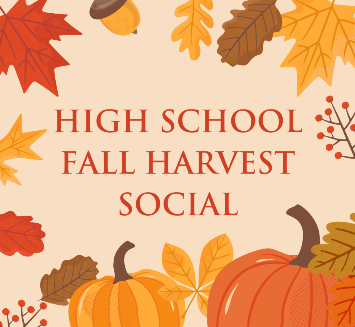 High School Fall Harvest Social