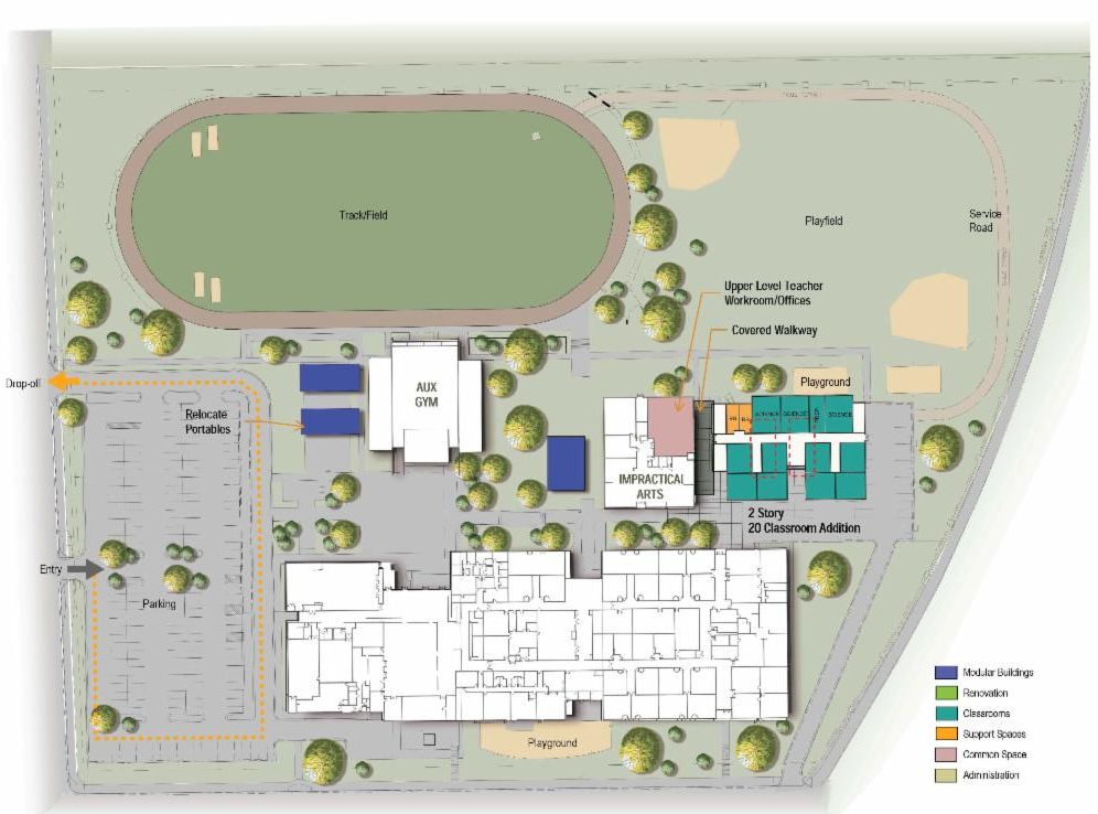 Drawing of proposed campus expansion plan