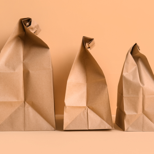 Photo of three brown paper bags