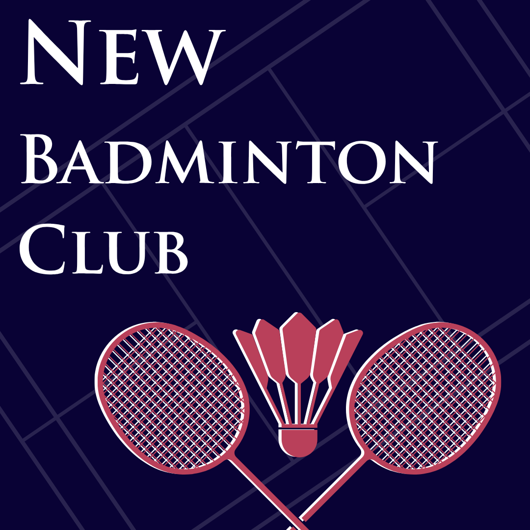 Badminton bats and a shuttlecock