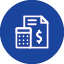 Illustration of a calculator and document with a dollar sign.
