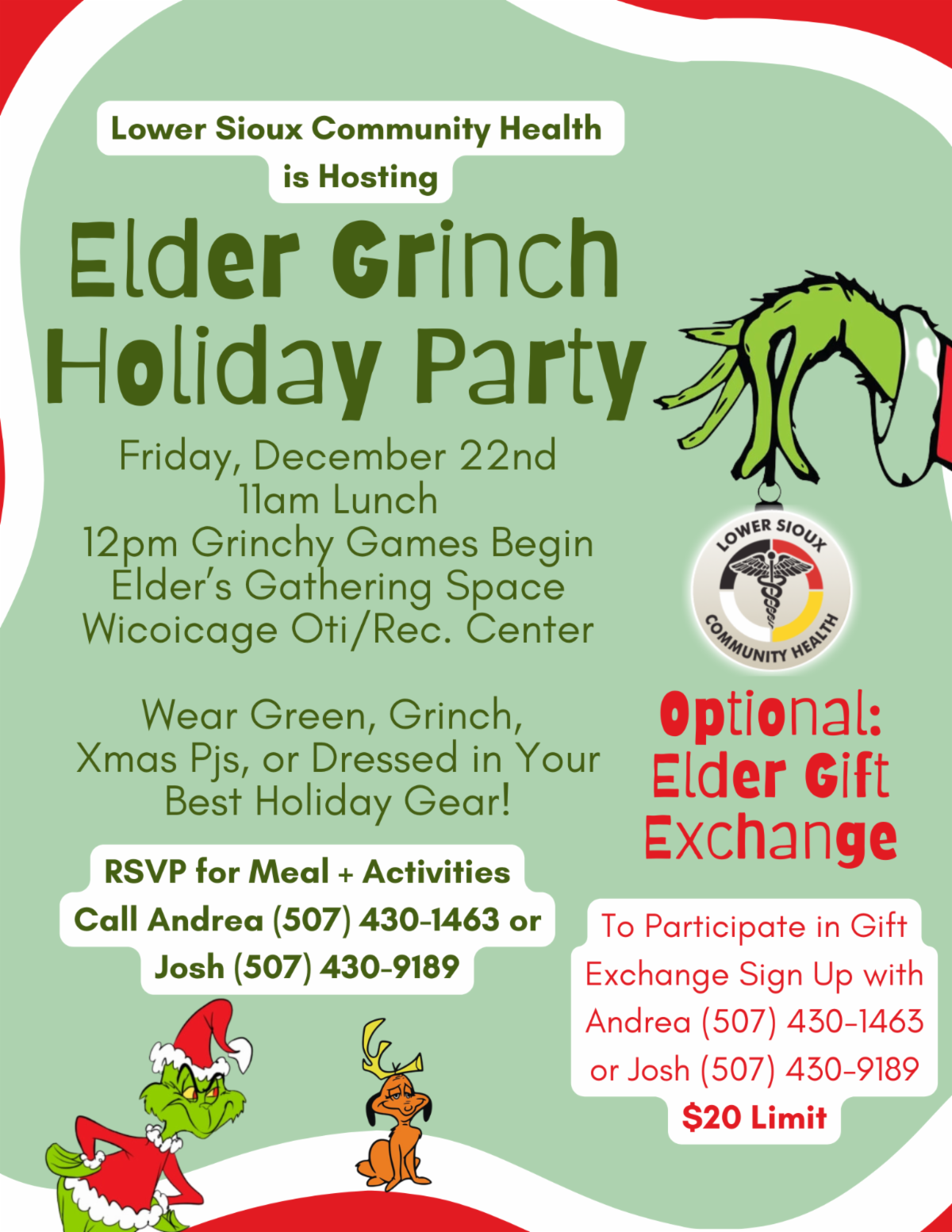 December Updates! Tribal Court Update, Pantry Hours, Christmas Bingo