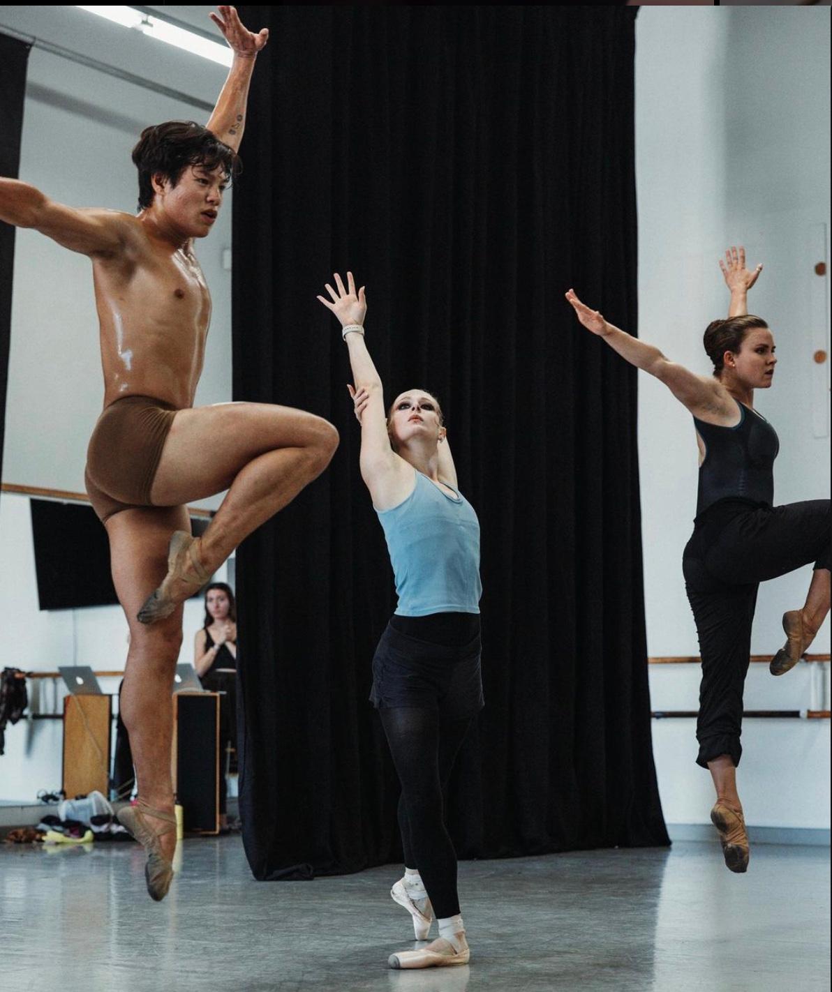 Realm Company Dancers: Austin Amato, Matise Love, and Sid Scully