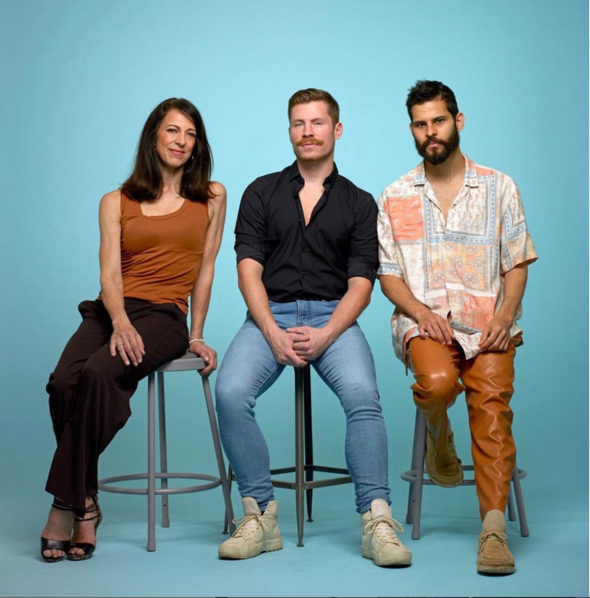 Chasen Greenwood (center) collaborates with Nancy 