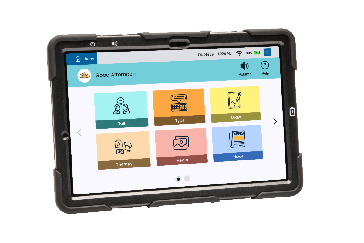 TouchTalk communication device screen