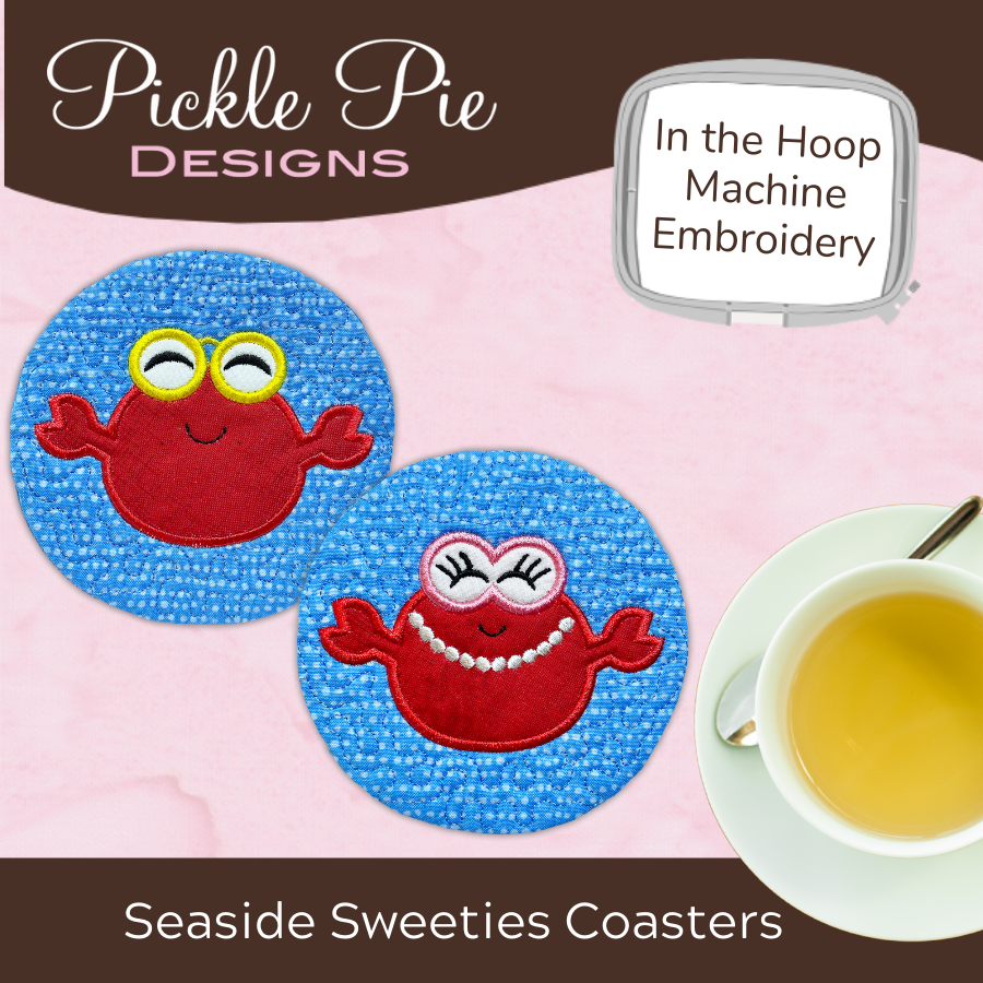 Ad Graphic Seaside Sweeties Coasters  In the Hoop Embroidery Machine Design.png