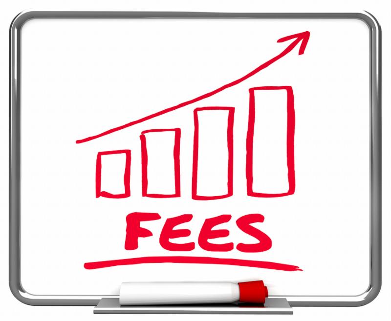 Fees Fines Service Charges Arrow Rising Trend 3d Illustration