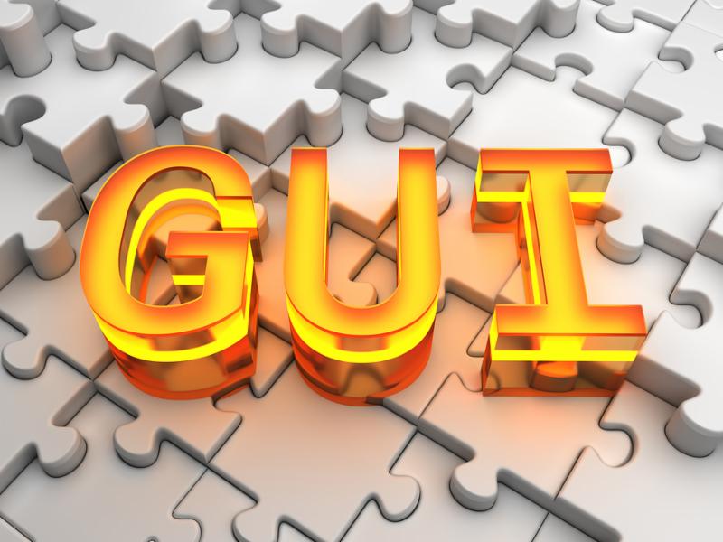 GUI - graphical user interface - computer generated image  3D render 