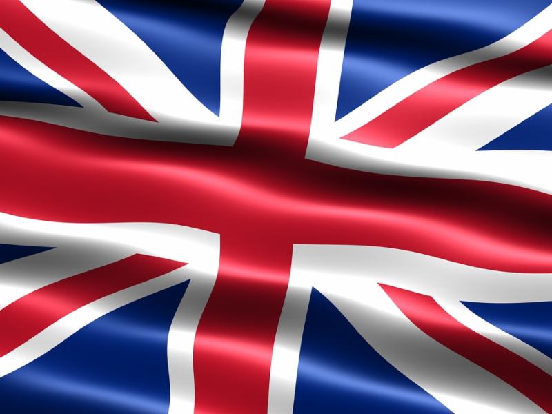 Computer generated illustration of the flag of the United Kingdom with silky appearance and waves
