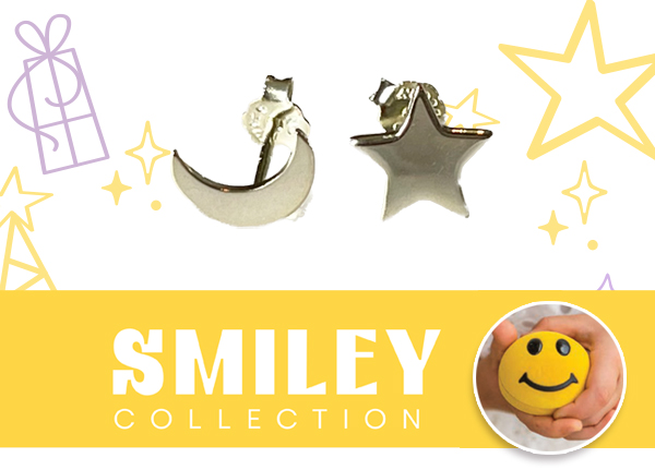 Smiley Moon & Stars Earrings