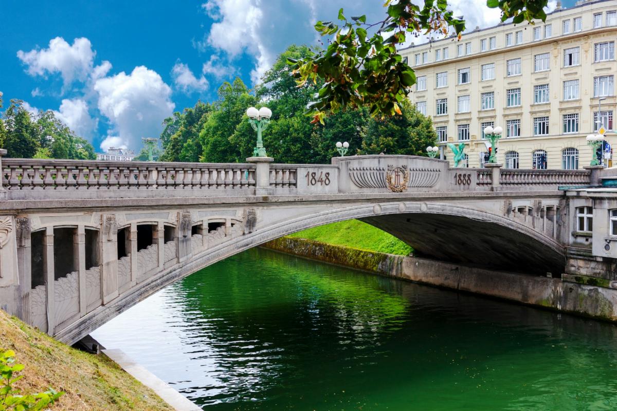 Dragon Bridge in Ljubljana Slovenia 