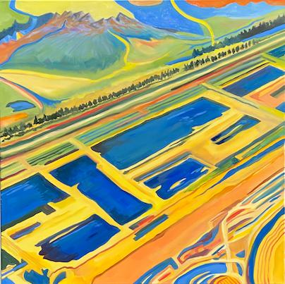 Painting of the Sacramento Valley by Cris Guenter