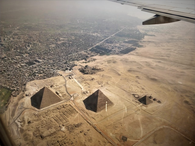 Pyramids of Giza from the air