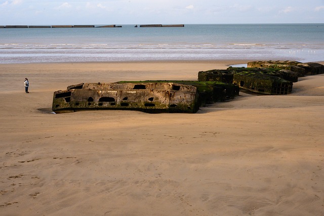 Mulberry Harbour in Normandy France