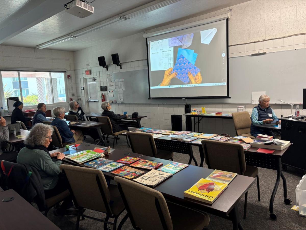 OLLI members at an origami meetup