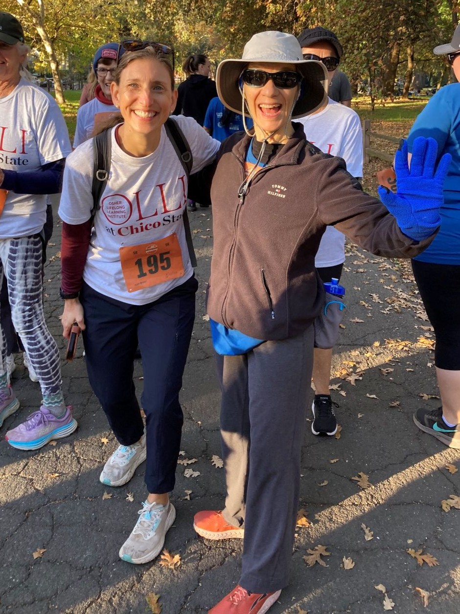 Amy Hahn and Mary Sweeney at the Almond Bowl 5k