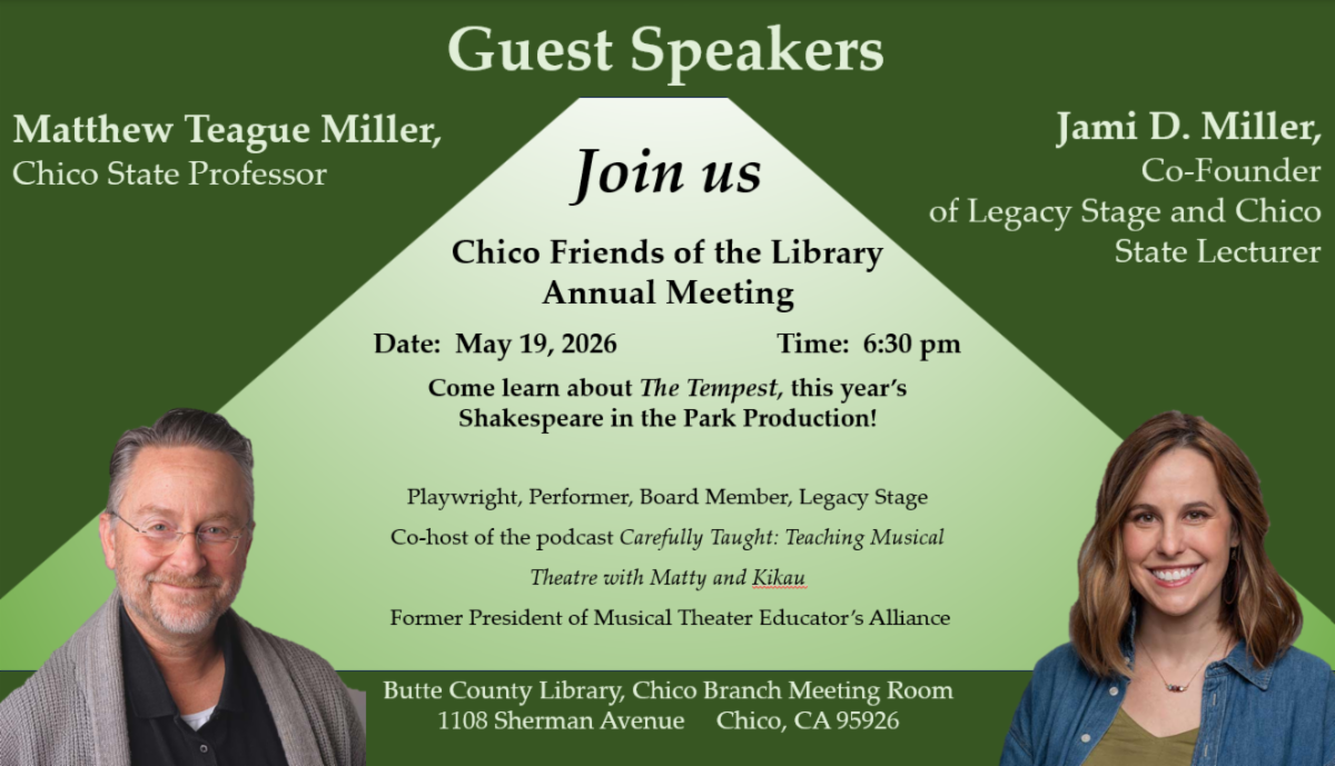 Chico Friends of the Library Annual Meeting 2026 poster