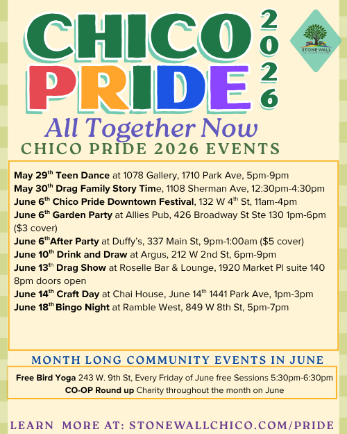 Chico Pride 2026 poster