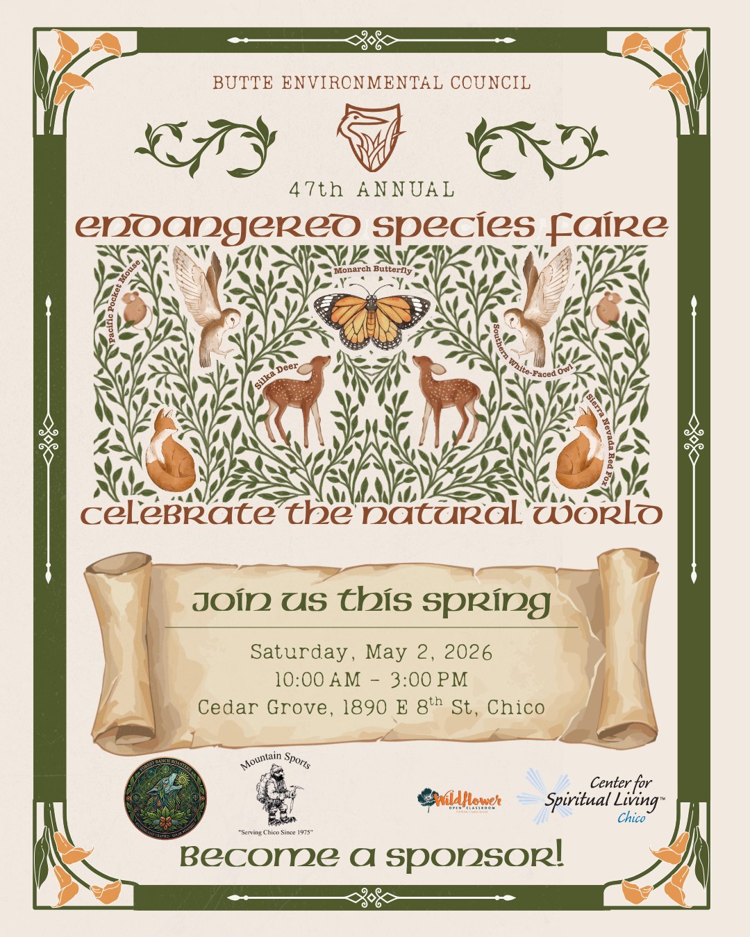 2026 Endangered Species Faire poster