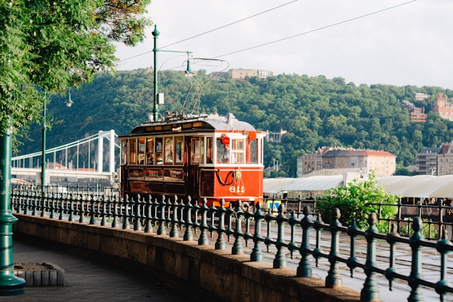 wooden tram in Budapest