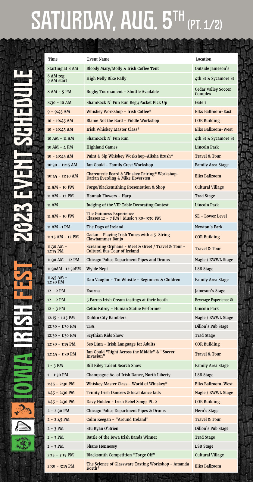 ENTERTAINMENT SCHEDULE RELEASED!