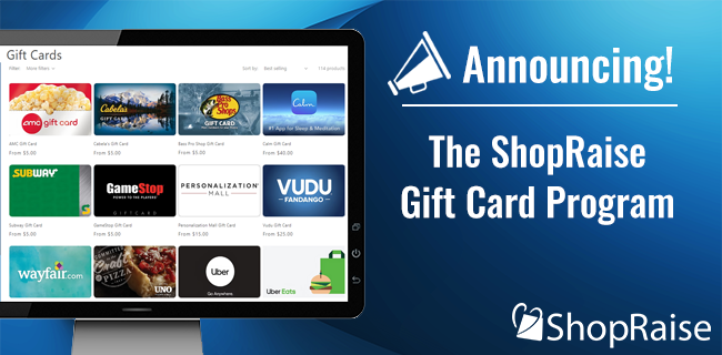 ShopRaise Gift Card Program Expanded