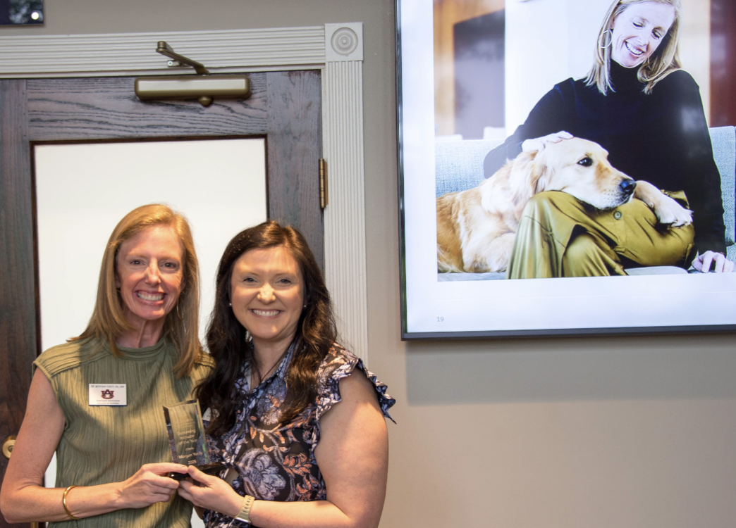 The Outstanding Instructor of the Year Award from the EAGLES program was presented to Dr. Morgan Yordy, associate professor, AU College of Nursing.