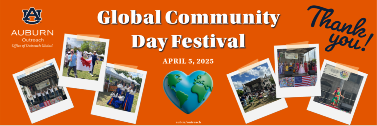 Global Community Day Festival banner of thanks for 2025