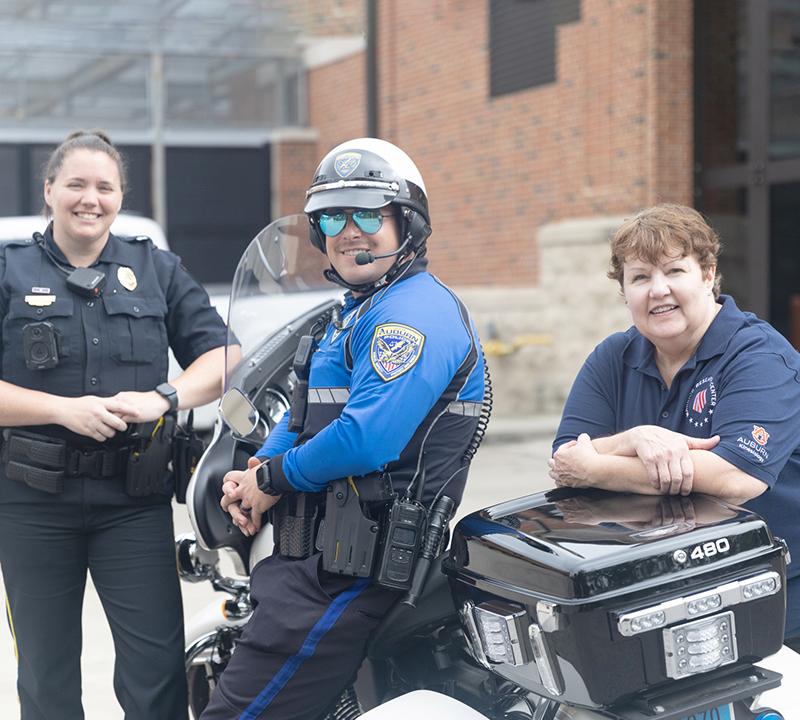 Sefton with Auburn police and fire
