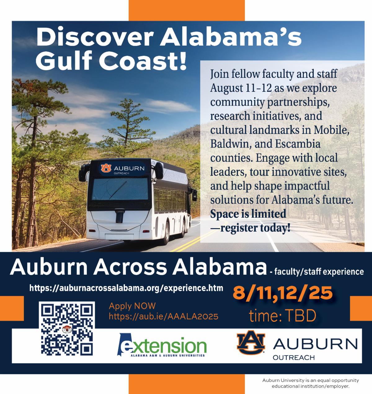 Auburn Across Alabama faculty bus tour - https://auburnacrossalabama.org/experience.htm