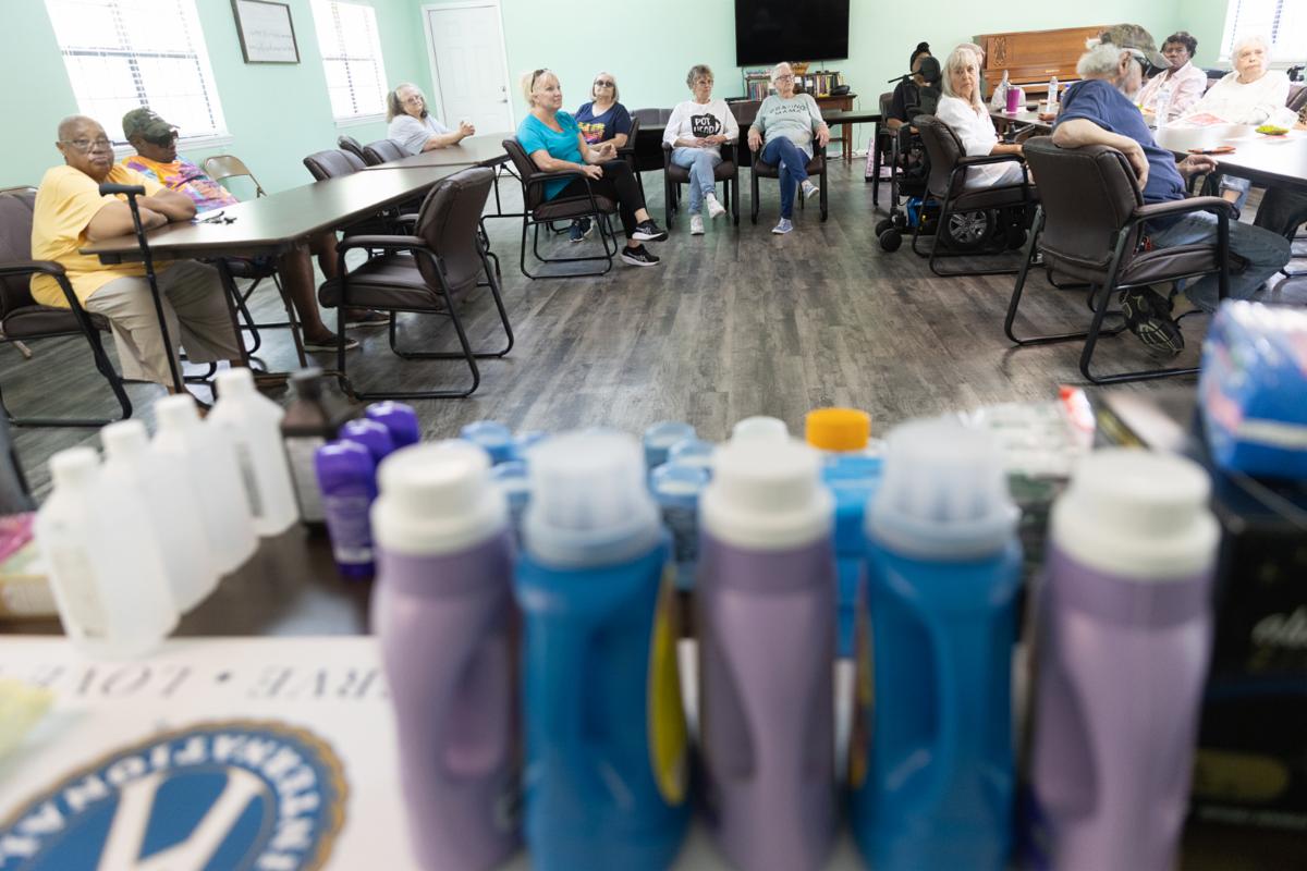 AU Circle K students organize a toiletry & hygiene supplies for seniors at Timothy Manor and EASEhouse.