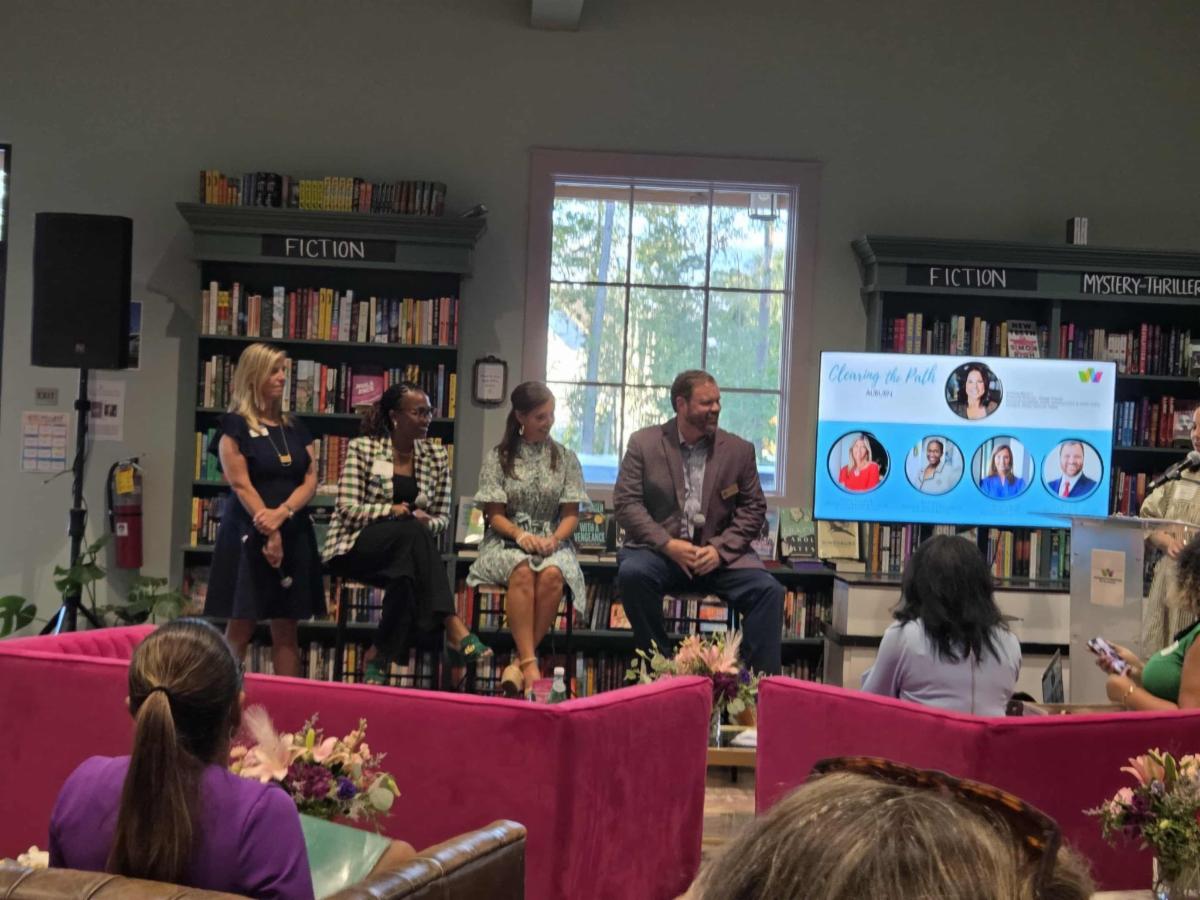 Panelist at the Women's Foundation speaking to the crowd on topic – Clearing the Path Alabama