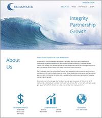 Breakwater's new homepage