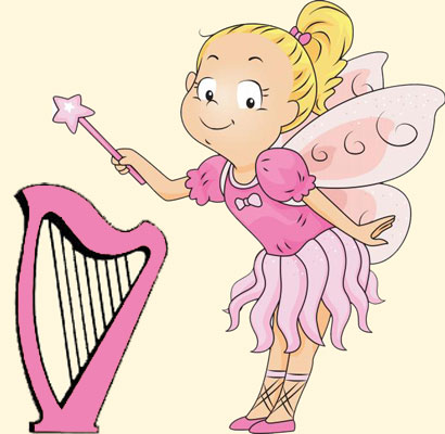 Fairy with harp
