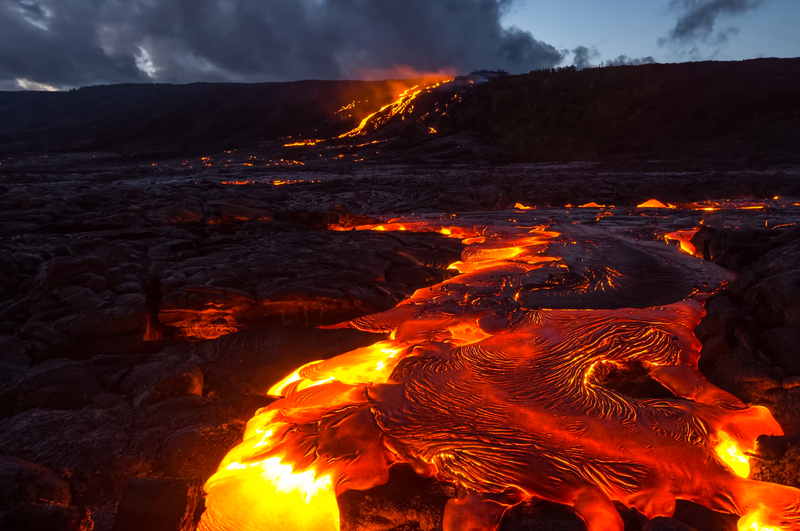 Volcano lava