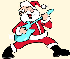 Santa electric guitar