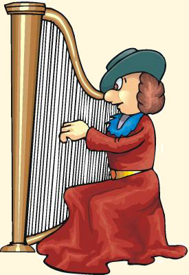 woman with harp