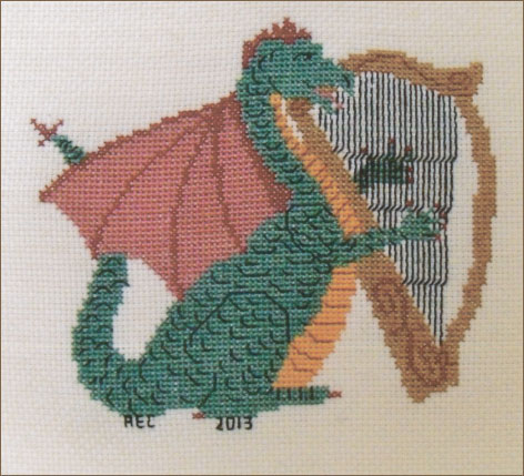 Dragon cross-stitch